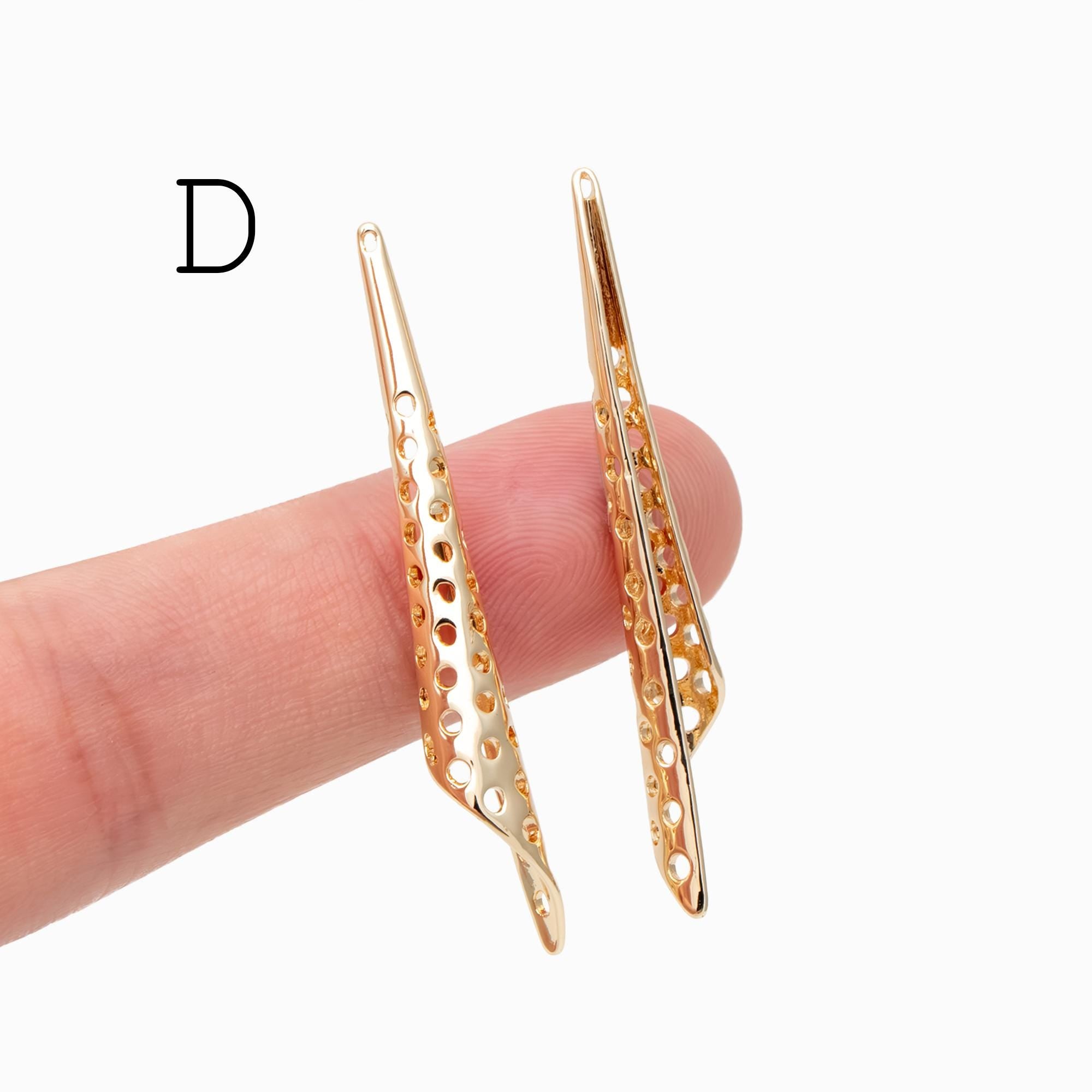 10pcs Gold Tassel Caps, Gold/ Rhodium plated Brass, Lead Nickel Free (GB-110)